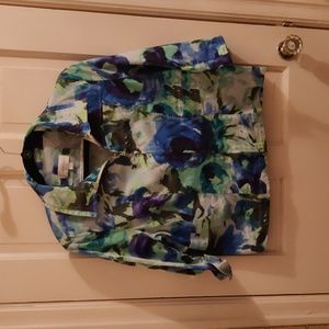 ERM London Blue Water Color Print Jacket Size M